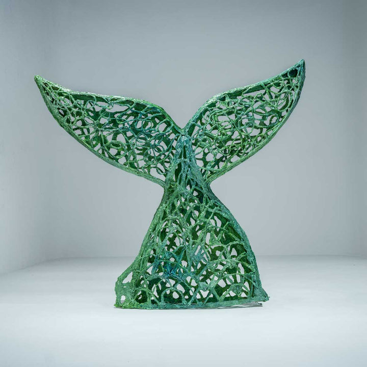 Telete - Recycled fabric, resin and acrylic sculpture by Superfluoo - Fp Art Online