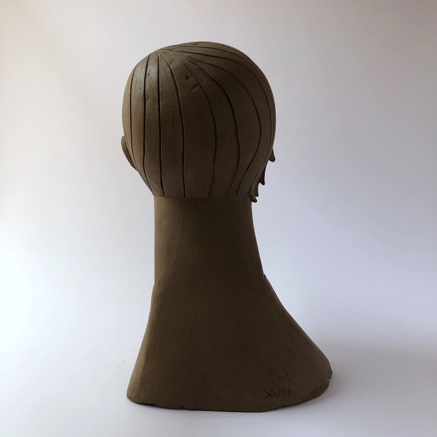Testanera - Handmade terracotta sculpture by Chartroux Paola - Fp Art Online