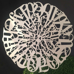 Trame di Memoria - White painted steel plate by Benetta Enrico - Fp Art Online