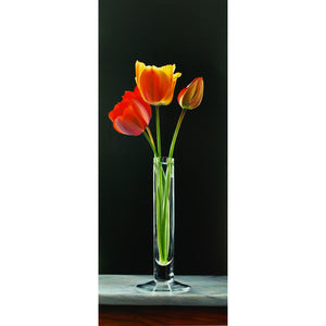 Tulips - Oil paint on canvas by Giraudo Riccardo - Fp Art Online