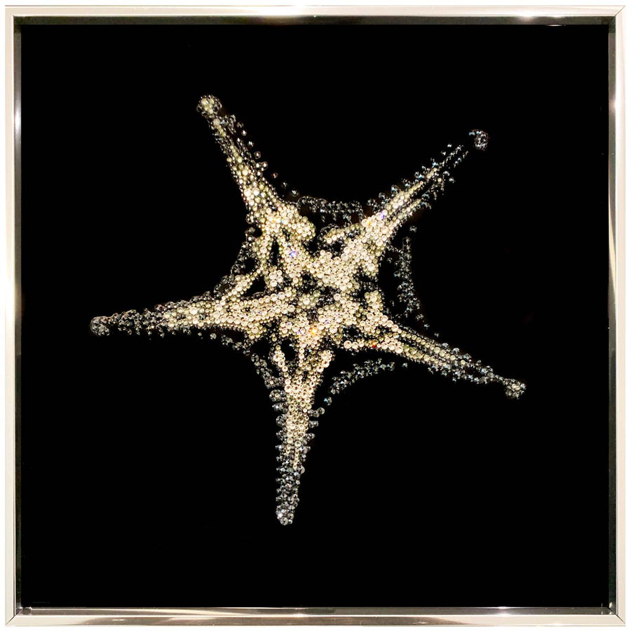 Wonderful Star (4 pieces) - 4800 Swarovski crystals on lucite acrylic paint by Diazzi Roberta - Fp Art Online